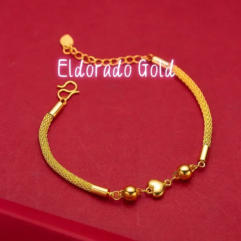 

Eldorado Gold 9999 real gold 24K yellow gold Ladies bracelet love all-match