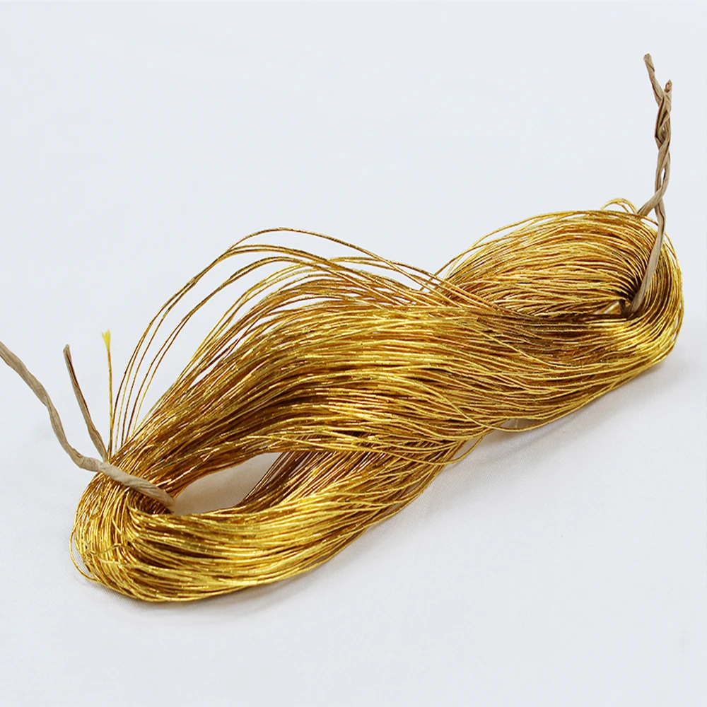 1 Stück 70 Meter Goldstickgarn, Glänzendes Rundes Seidenmaterial für Handgemachtes DIY Nähen, Stricken und Sticken – Detail 9