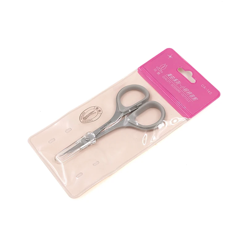 Tesoura de sobrancelha de aço inoxidável, ferramenta para unhas, ponta afiada, multifuncional, aparador de pelos faciais, maquiagem, ferramentas de beleza