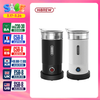 HiBREW Electric Milk Frother Frothing Foamer Chocolate Mixer Cold/Hot Latte Cappuccino fully automatic Milk Warmer Cool M1A