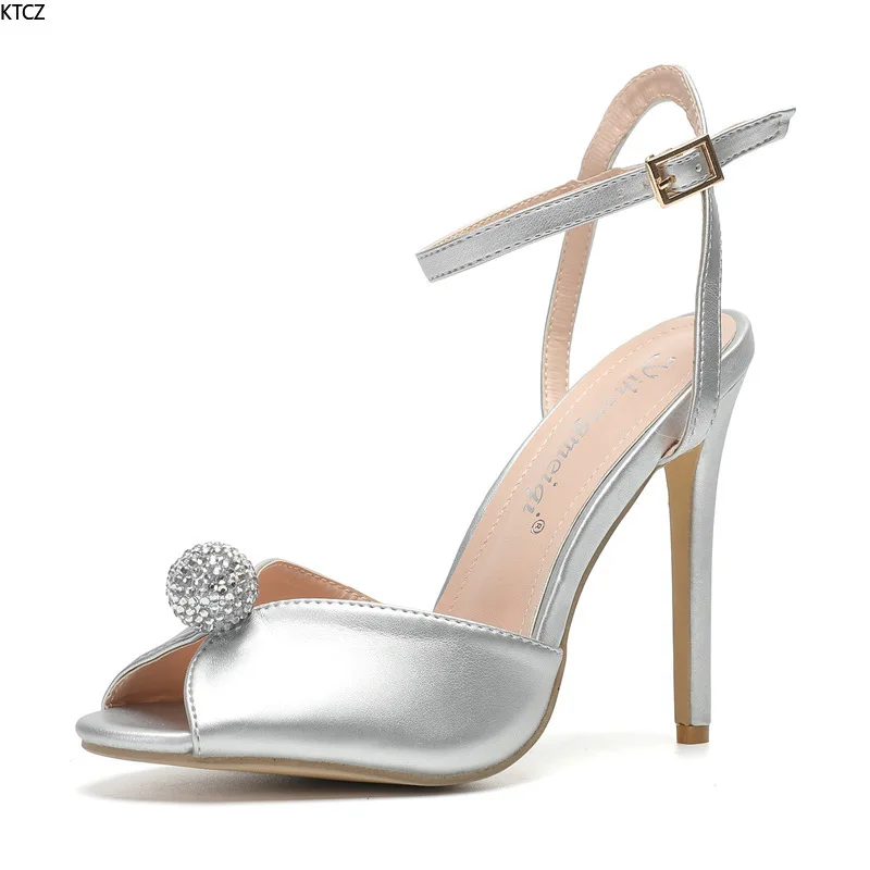 

2026 Pearl High Heels Sandals Wedding Banquet Pointed Stiletto Bridal Women's Single Shoes 12 cm