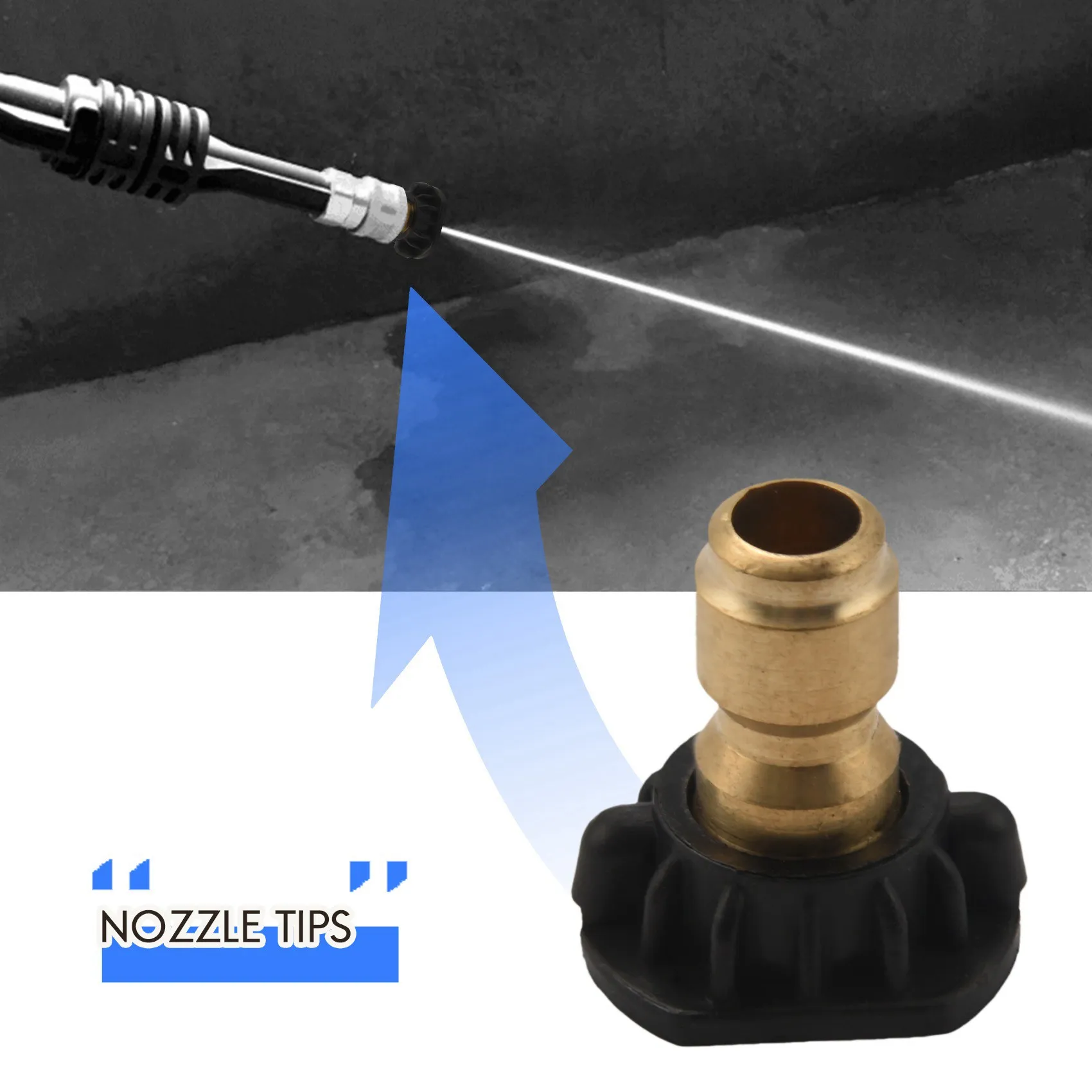 AA81-50Pcs Pressure Washer Spray Nozzles 1/4 Quick Connection Spray Tip Set (4.0 Gpm) Multiple Degrees