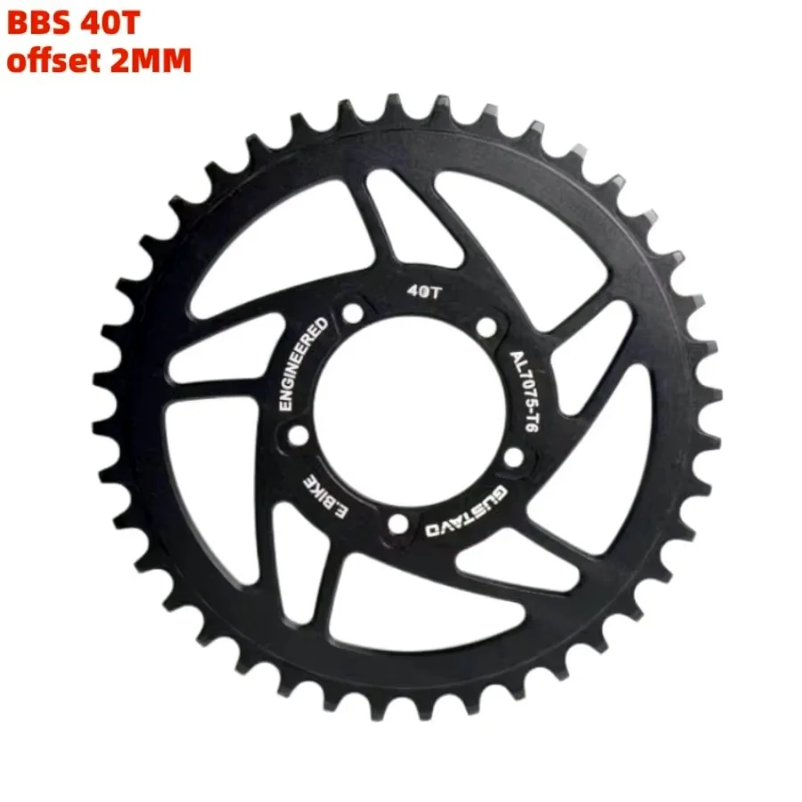 GUSTAVO E-Bike Kettenblatt für BAFANG BBS01 BBS02 Mittelmotor Kettenrad 36/38/40/42/44/46/48/52T Kettenblatt – Detail 9