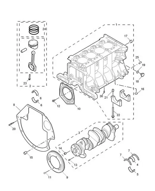 Crankshaft assy. kit for Chinese SAIC ROEWE 350 MG3 MG5 1.5L Engine Auto car motor part CRK200011