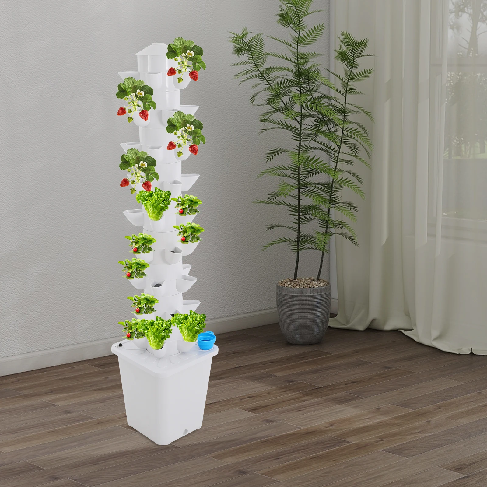 Meccanismo idroponico 45-Pod Meccanismo di coltivazione a torre idroponica Kit di coltivazione idroponica per fragole, verdura, frutta