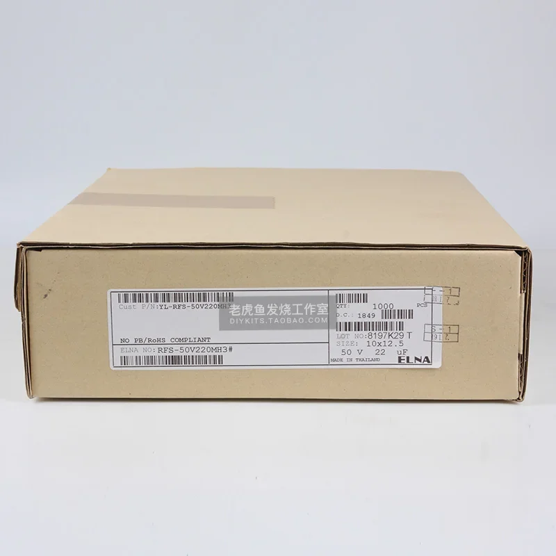 5pcs/20pcs ELNA 22uf 50V22uF Silmic II RFS Série Capacitor Eletrolítico de Áudio 10x12.5