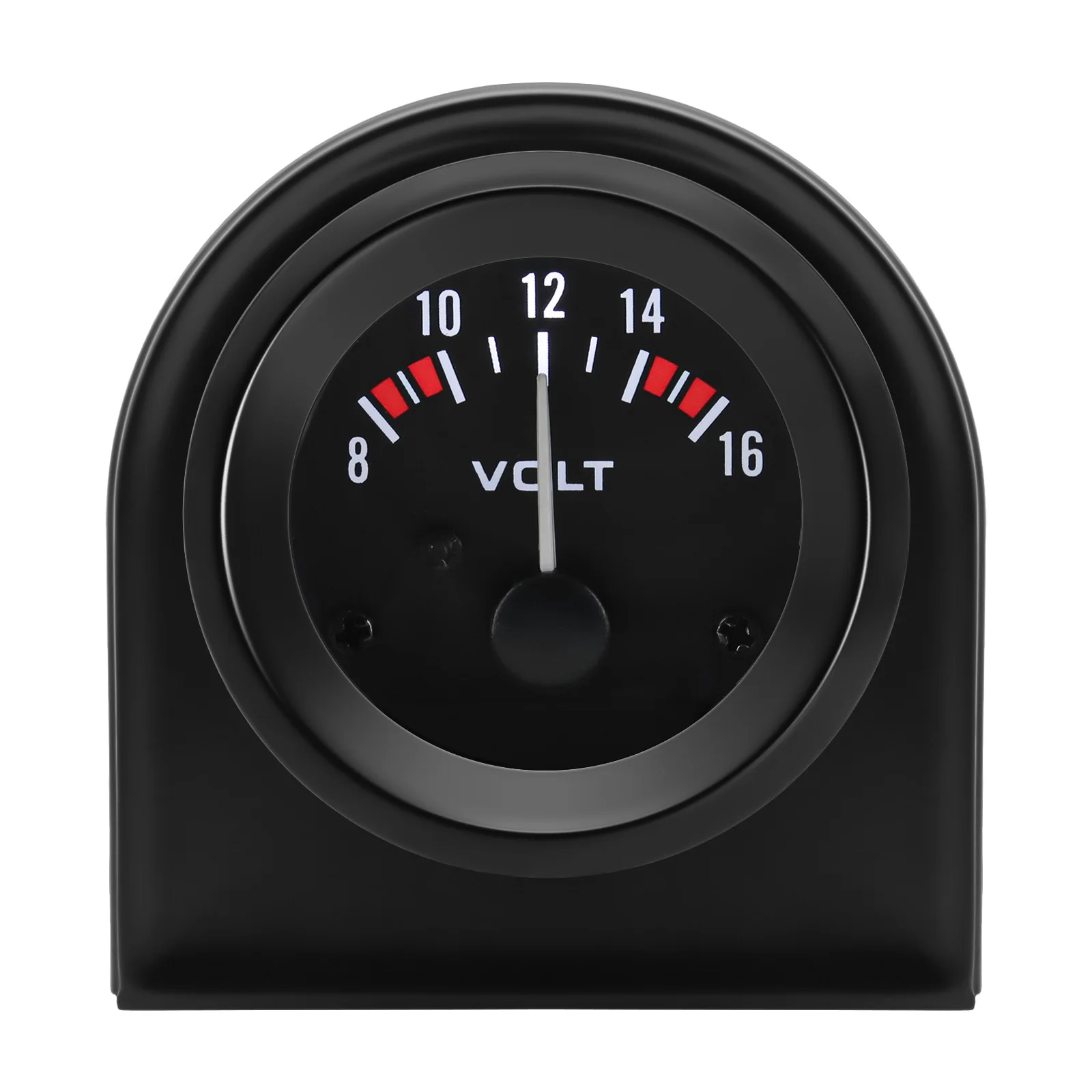 Vehicle Meter 12V Automobile Car Gauge 2inch 52mm Voltmeter with Black Shell White LED Voltage 8-16V VOLTS for Gasoline Car