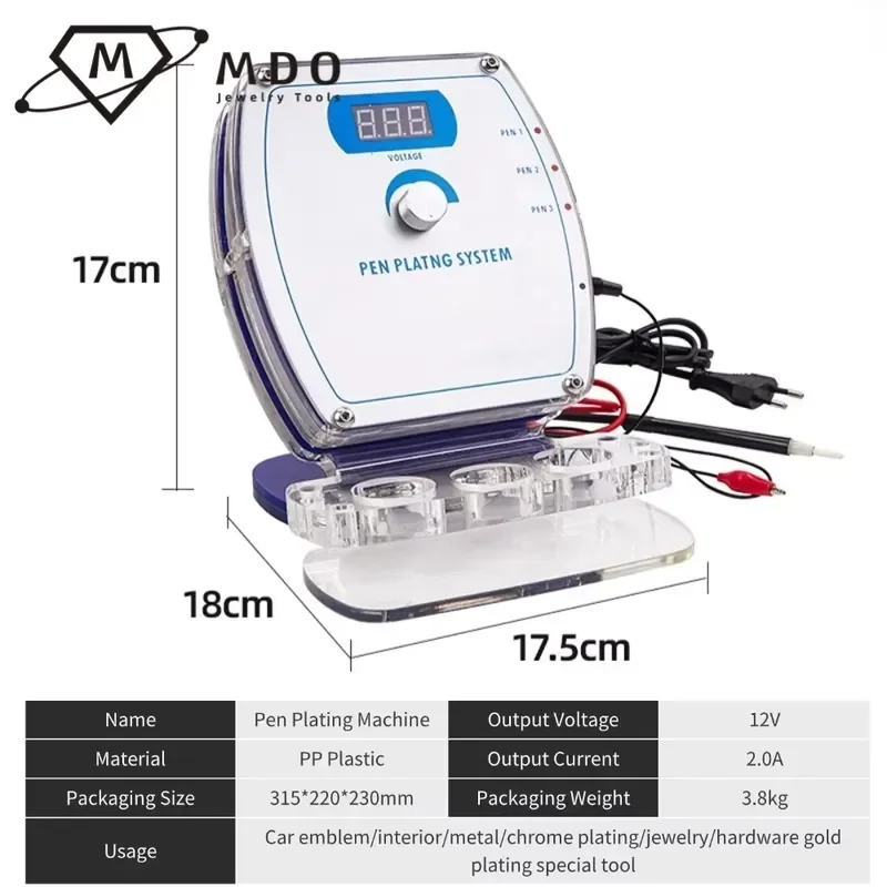 Gold Plating Solution Machine Jewelry Plater Gold Plater Pen Brush Plating System Electroplating Machine Jewelry Tools
