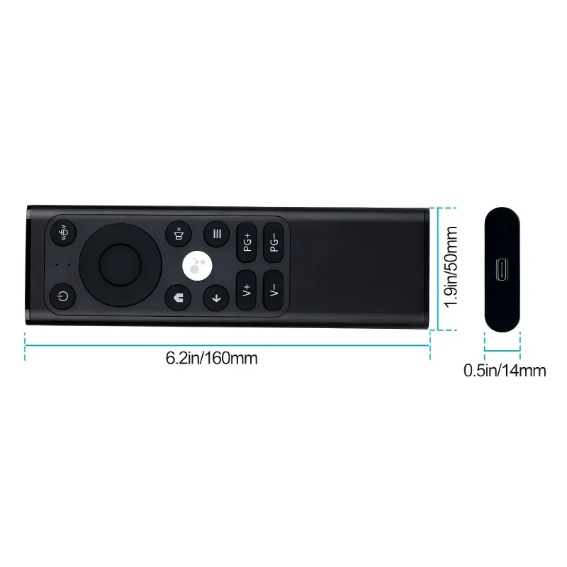 iPazzPort Mini 2.4G/BT Wireless Keyboard w/Air Mouse, IR TV Remote & Voice Control |  Aluminum for PC/Android（only Silver) view 5