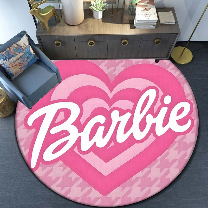 Pink anime movie Man Round Carpet for Living Room Rugs Camping Picnic Mats Flannel Anti-Slip Rug Yoga Mat Gifts area rug print