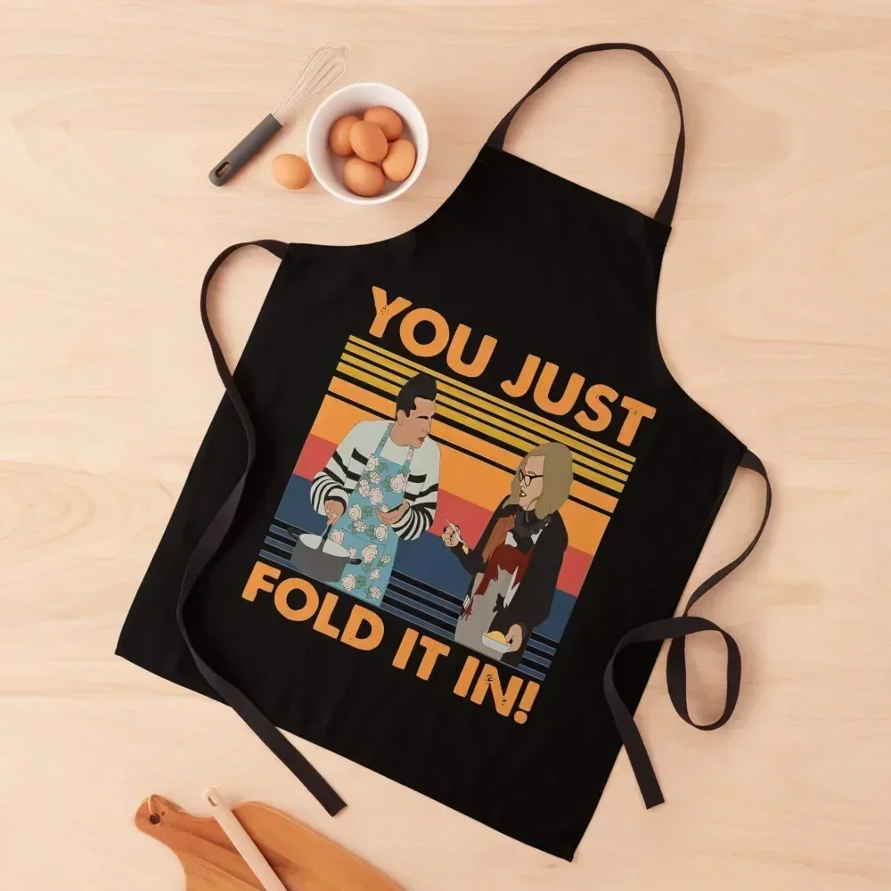 

Fold In The Cheese Apron household woman Waterproof Cooking for kitchen useful Apron