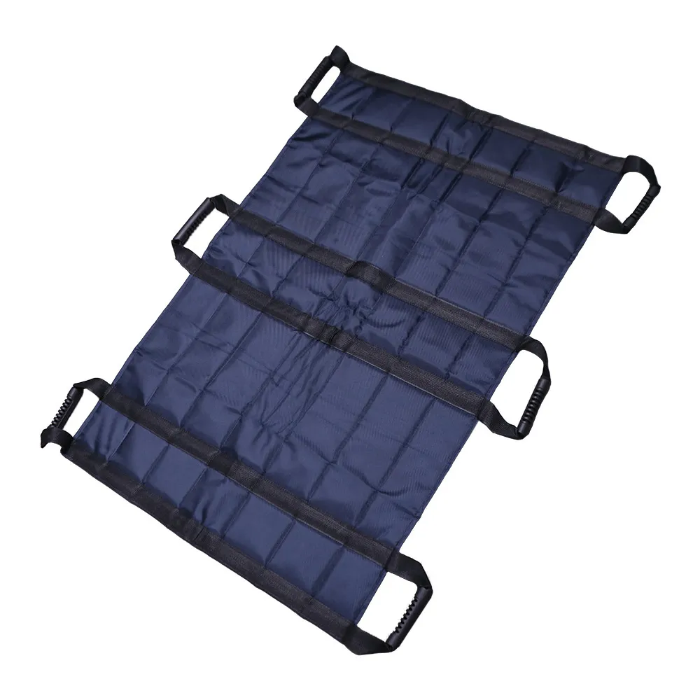 Oxford portátil almofada de transferência de paciente grande dobrável folha de cama de posicionamento com 6 alças macio idosos elevador estilingue transporte