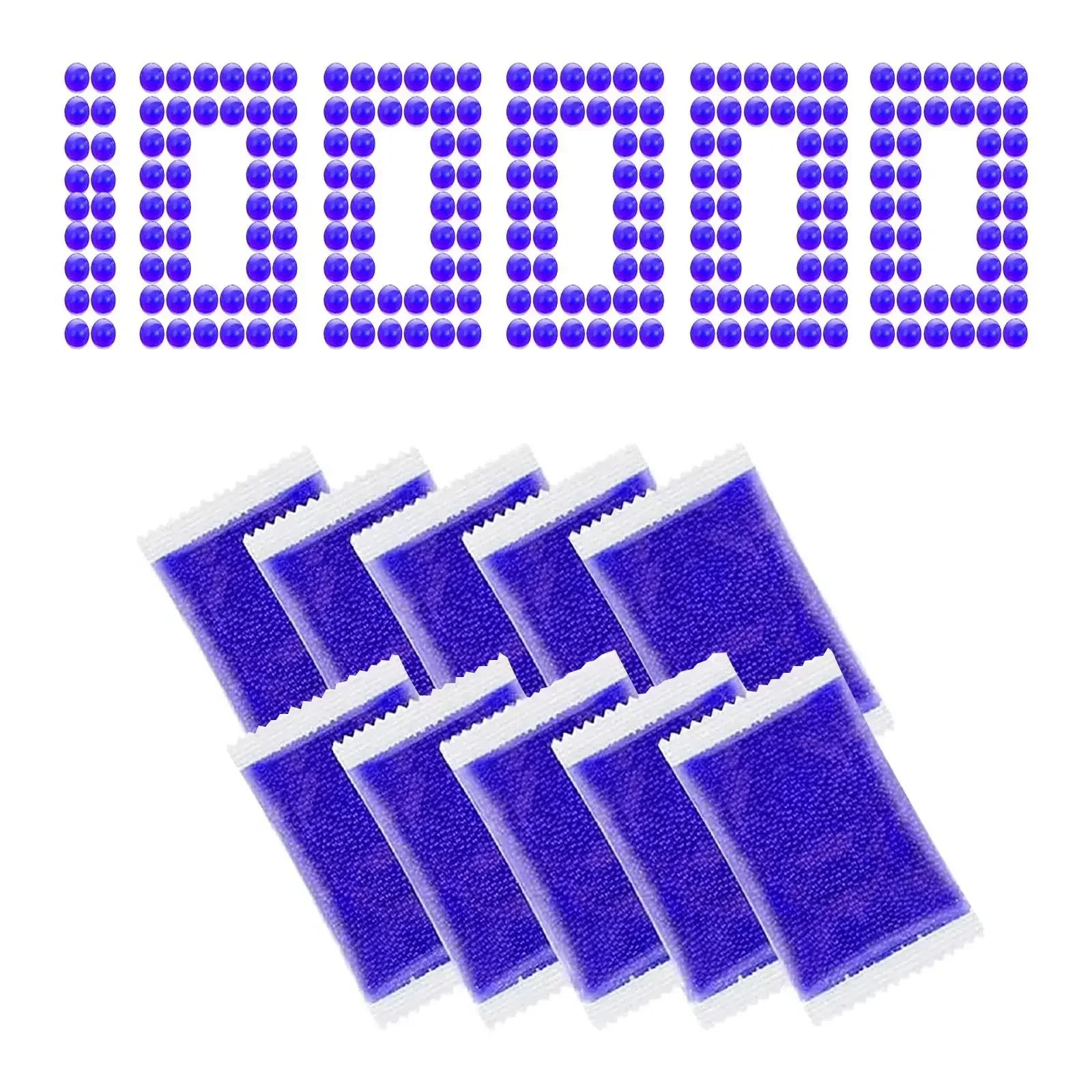 กระสุนปืนเจล FGel แบบเติม (7-8 มม., 10 แพ็ค, 10,000 ชิ้นต่อแพ็ค) ลูกเจล 7.5 มม. สำหรับปืนฉีดน้ำ คละสี
