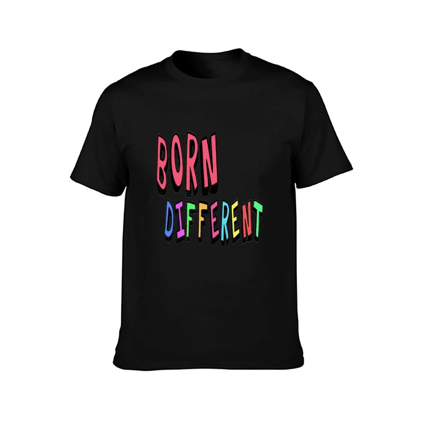 Born Different T-Shirt Summer Casual Cotton Tee Oversized Streetwear Tops Vintage Graphic Print Loose Fit Short Sleeve