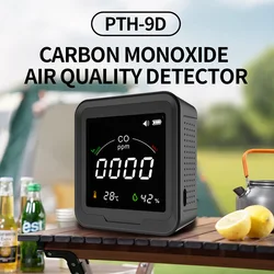 PROTMEX 9D Multi-Function Carbon Monoxide Detector with Temperature and Humidity Meter, CO Beep Alarm, Low Battery Reminder