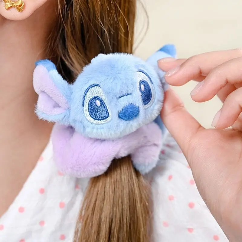 

Плюшевые резинки для волос Disney Lilo & Stitch, милые эластичные резинки для волос с героями мультфильмов, мягкие резинки для волос, милые аксессуары для волос, подарок для девочек, игрушки
