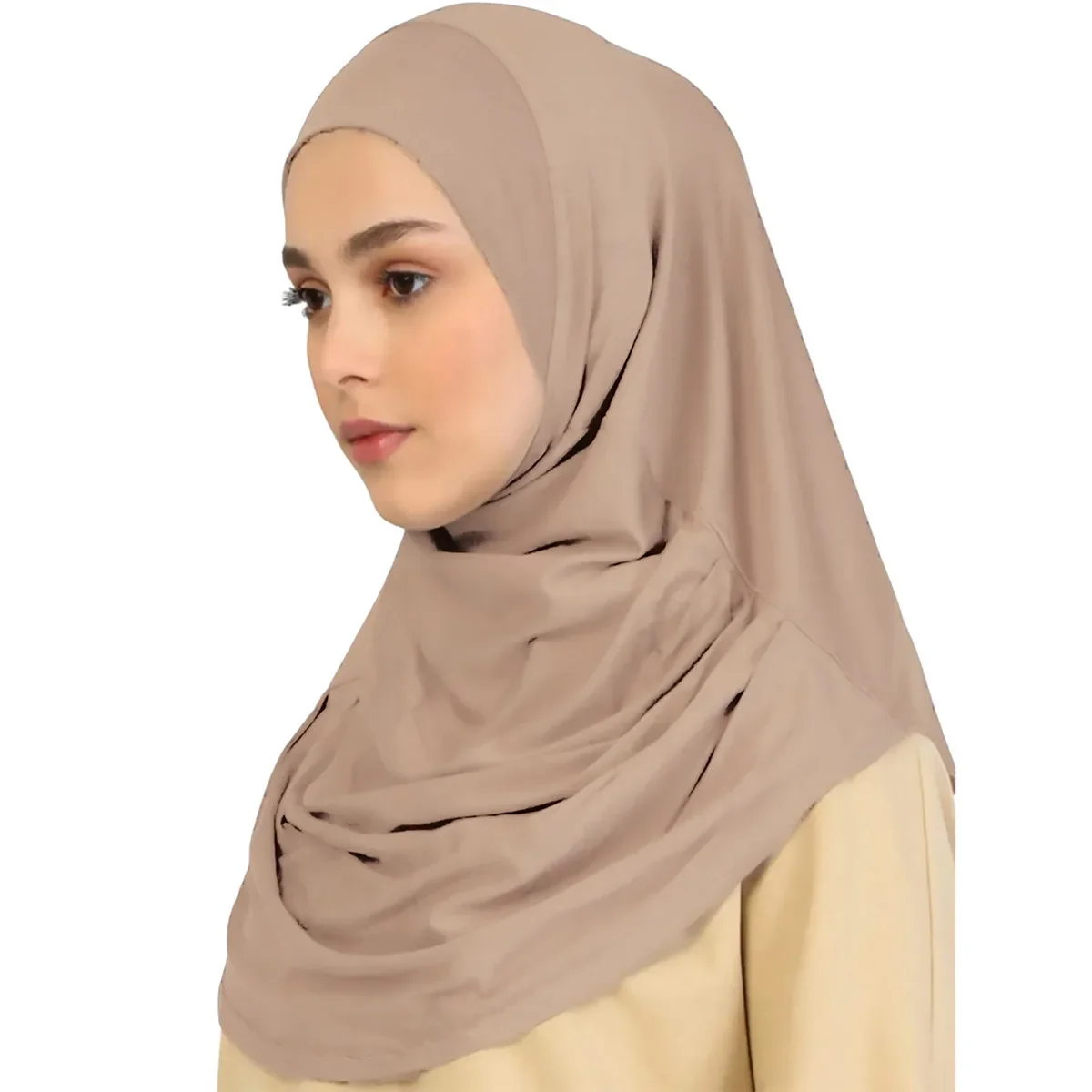Muslimische Innere Hijabs Einfarbig Frauen Hijab Schal Weiche Jersey Hanf Turban Abdeckung Hals Instant Basis Hut Undercaps Kopftuch Amira