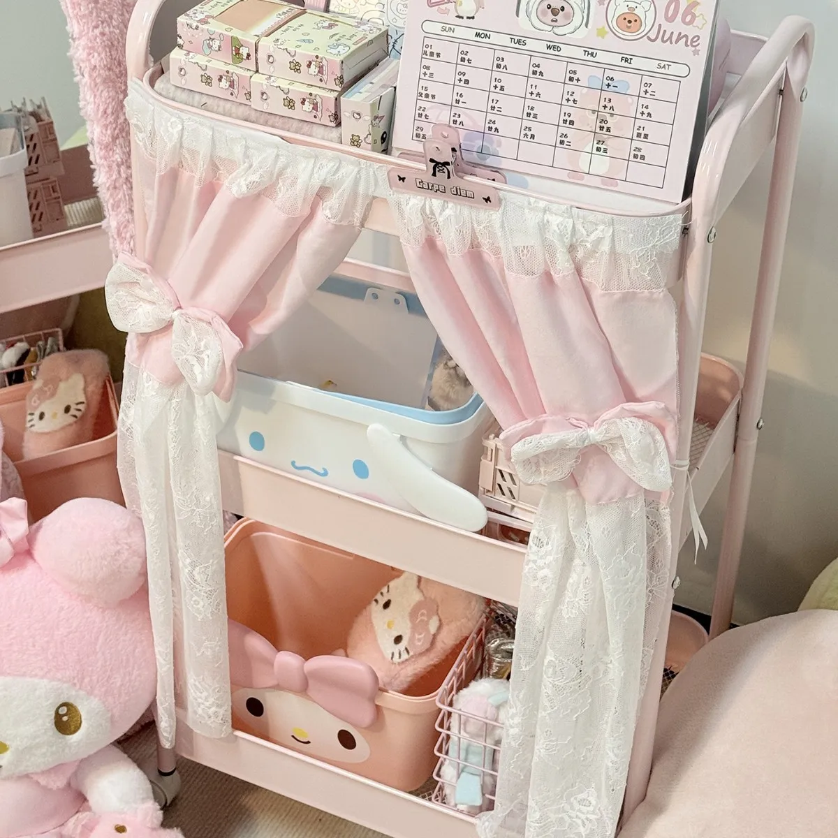 Sweet Little Curtain Room Decoration Home Living Room Bow Curtain For Covering And Dustproofing Curtain 60x40cm