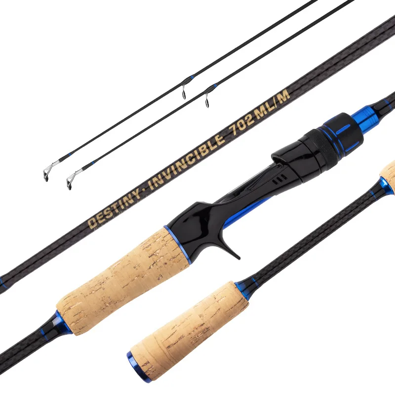 

Double Tips 1.8m/2.1m/2.4m/2.7m Carbon Fiber M/ML Power Spinning Casting Fishing Rods with Soft Cork Handle Lure Rod