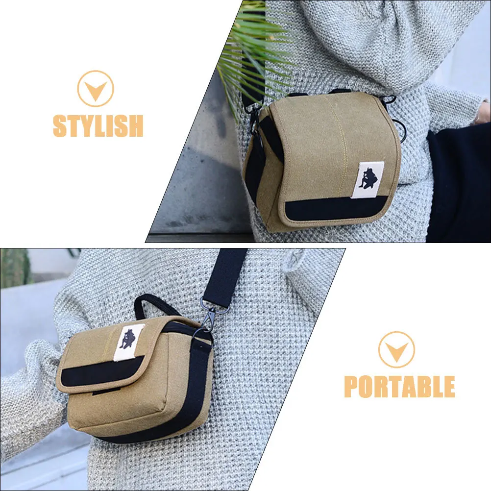

Camera Bag Compact Waterproof Canvas Multi-Functional Shoulder Strap Camera Protector Pouch Storage Bag for Outdoor Mirrorless