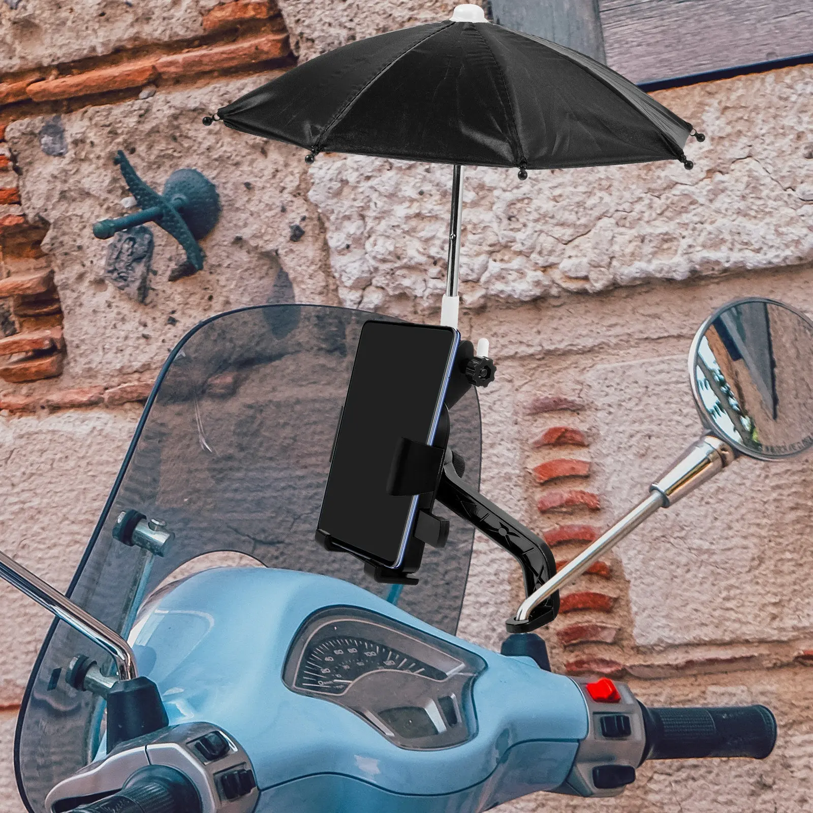 

1Set Bike Handlebar Phone Holder Umbrella Waterproof Bike Riding Phone Rack Cycling Equipment Smartphone Support Stand