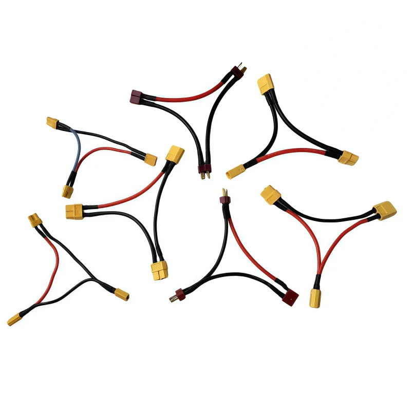 XT30 XT60 T XT90 series cable 12/14/16AWG 10CM model aircraft lithium battery plug male and female series Y Splitter Parallel