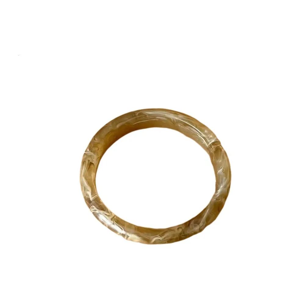 Vintage Muticolor Resin Bracelets Stackable Bohemia Round Bangle Korean Style Wristband Geometric Bracelets Girls