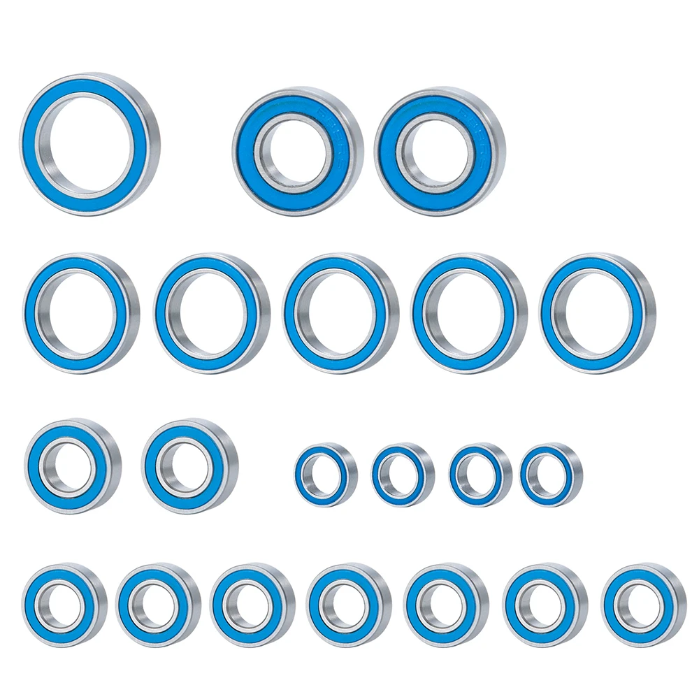 TRINOOD 21PCS Ball Bearings Set for 1/10 Slash 4x4 LCG HCG VXL Rustler, Stampede, Telluride,Rally Upgrade Parts