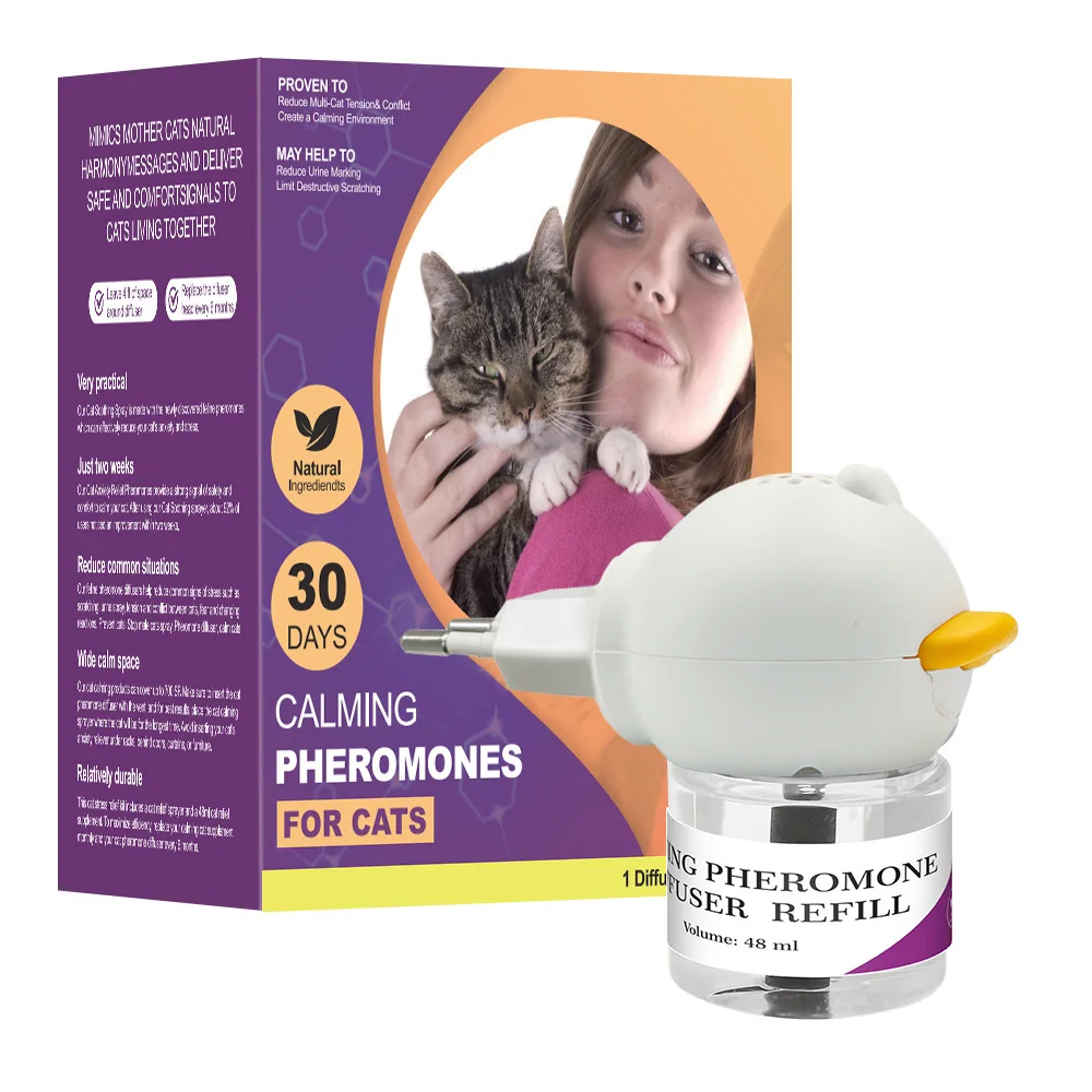 Verzachtende vloeistof voor huisdieren, verzachtende vloeistof voor katten en honden, Antistresspreventie van Felomon, kattenurine, elektrische verwarmingsset