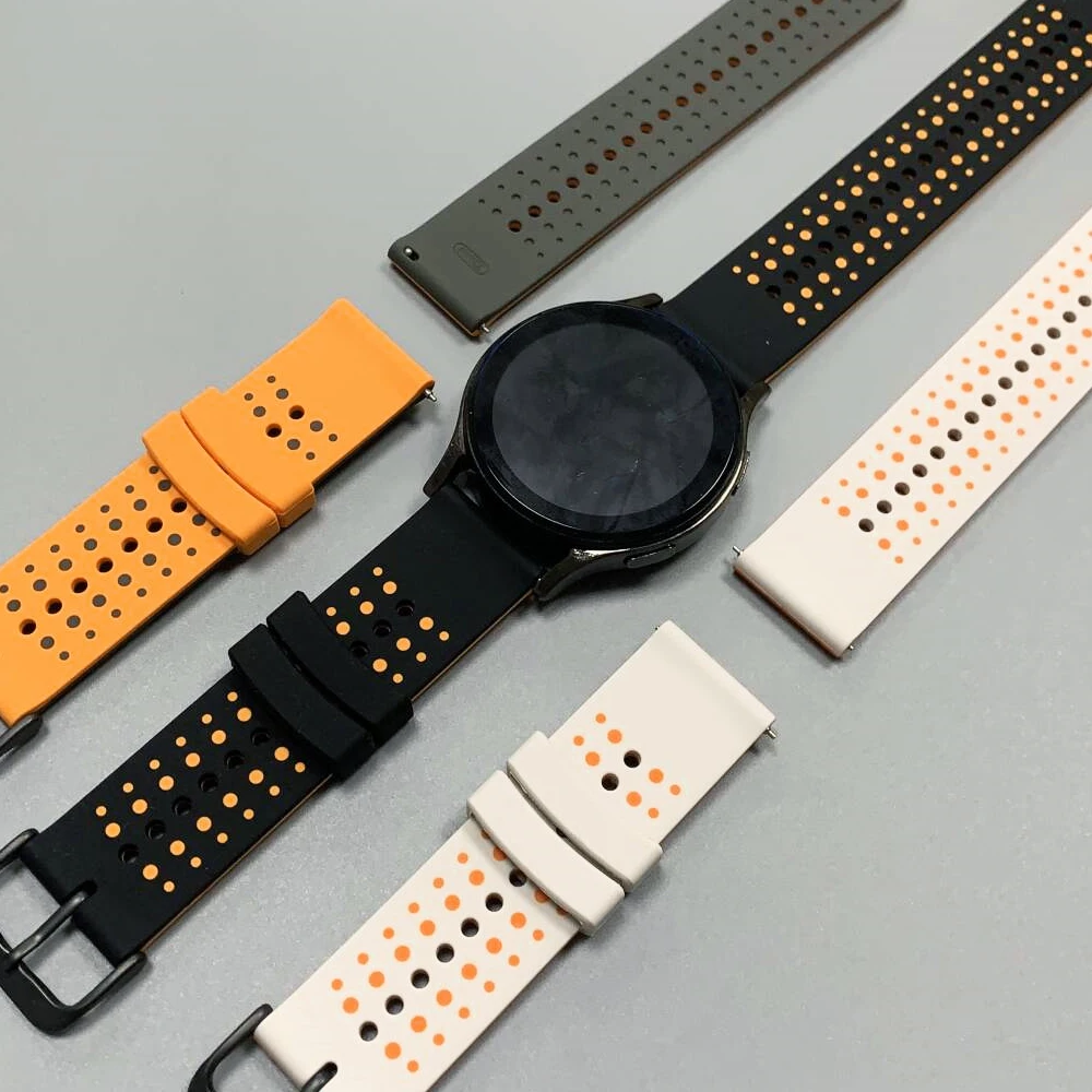 22 مللي متر نغمتين سيليكون حزام تنفس لساعة Realme S2/S 2 3 Pro Sport استبدال سوار الفرقة ل Garmin Forerunner 570 47 مللي متر #2