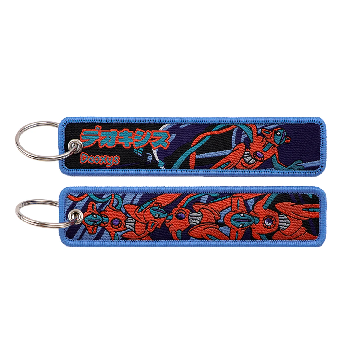 Japanse Anime Game Monster Key Tag Borduren Sleutelaanhangers Houder Mannen Vrouwen Sleutelhanger Sleutelhanger voor Motorfietsen Accessoires