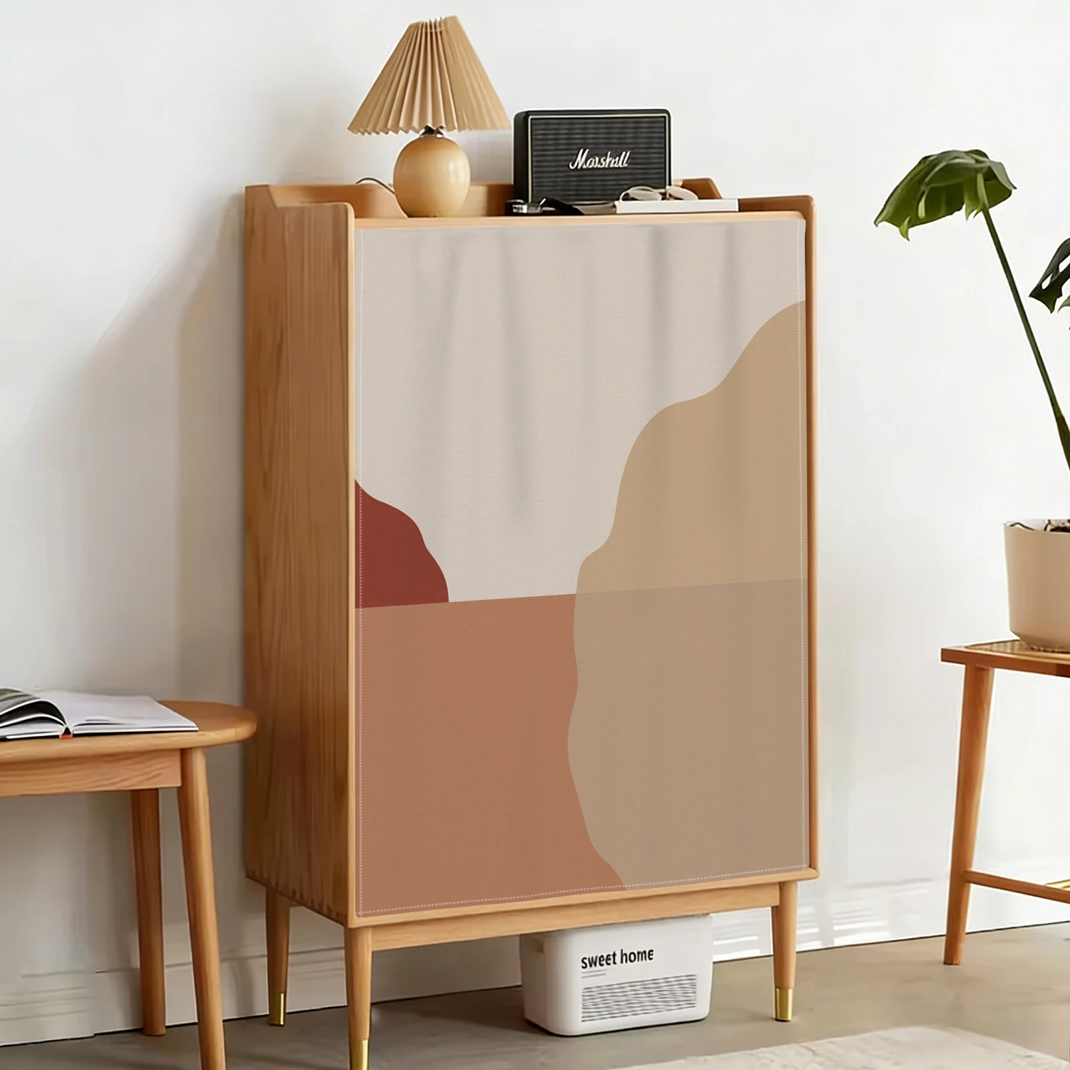 Kitchen Cabinet Door Curtain Dustproof Cupboard Wardrobe Cover Storage Shelf Curtains Bookcases Wardrobes Shoe Shelf Curtains