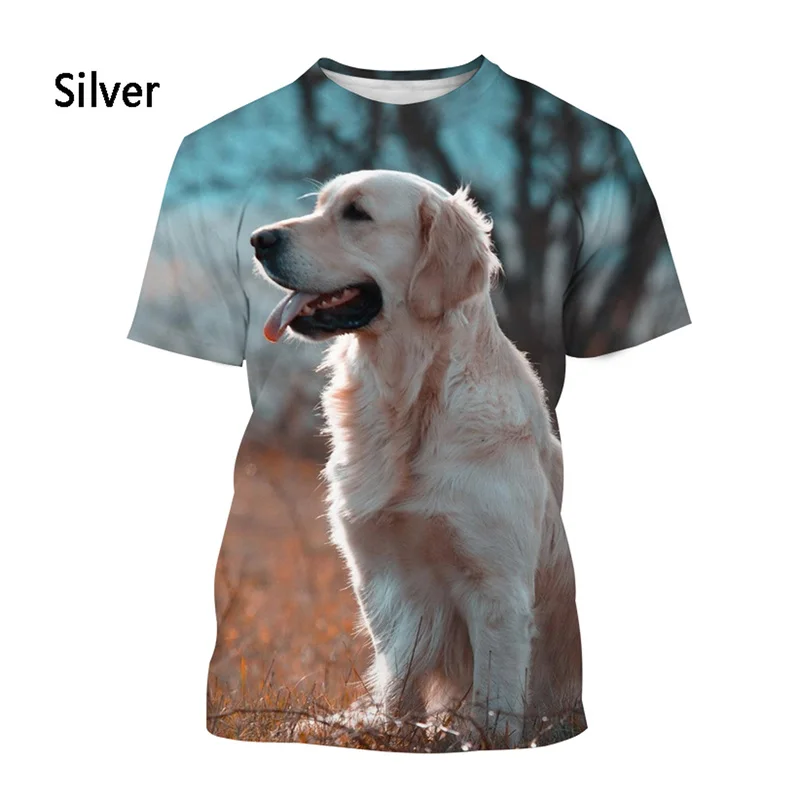 

New Summer 3D Labrador Retriever Printing T Shirt Animal Dogs Graphic T-shirts For Men Kid Cool Funny Streetwear Tee Shirts Tops