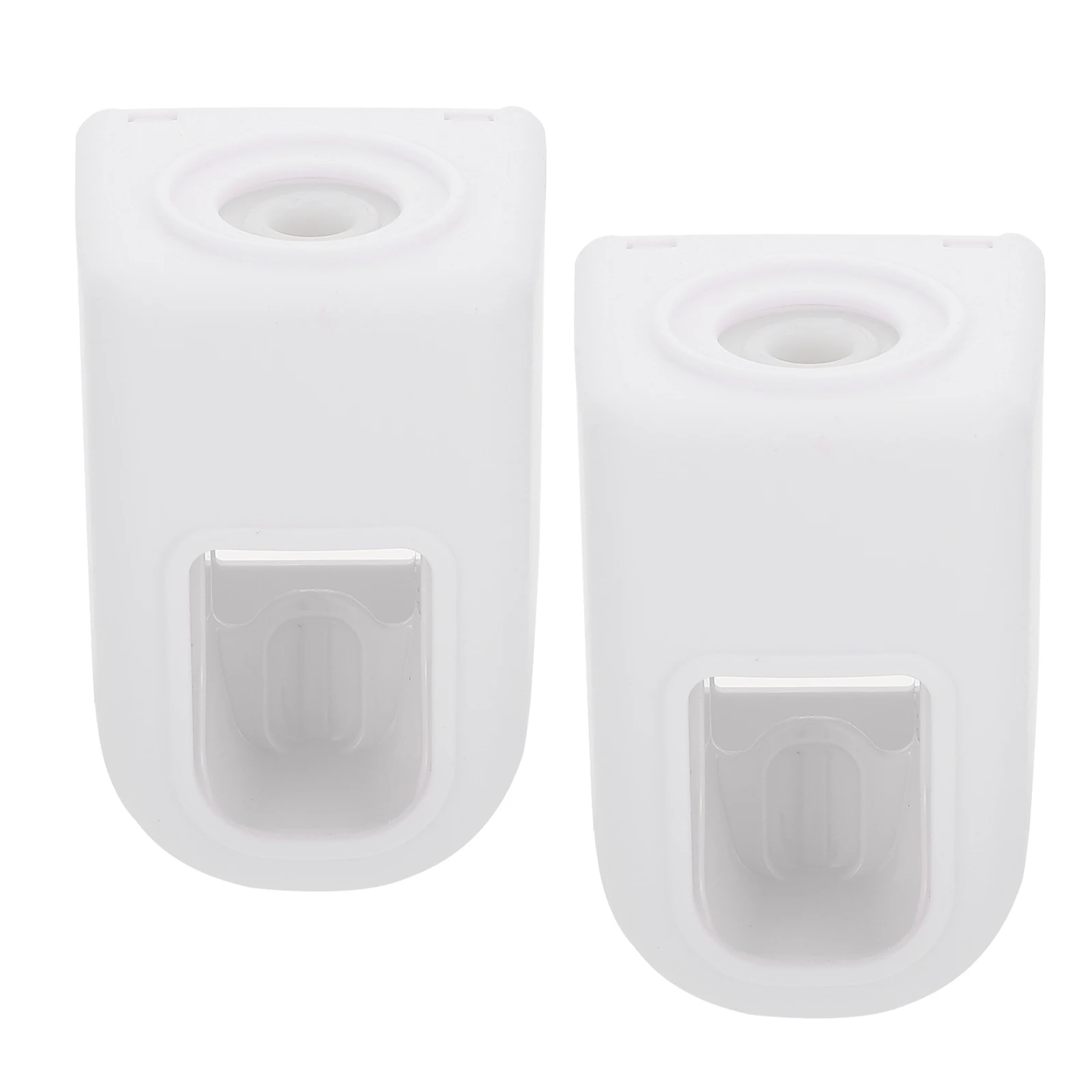 

2pcs Wall-Mounted Nail-Free Automatic Toothpaste Squeezer Waterproof Plastic Toothpaste Holder For Bathroom Use