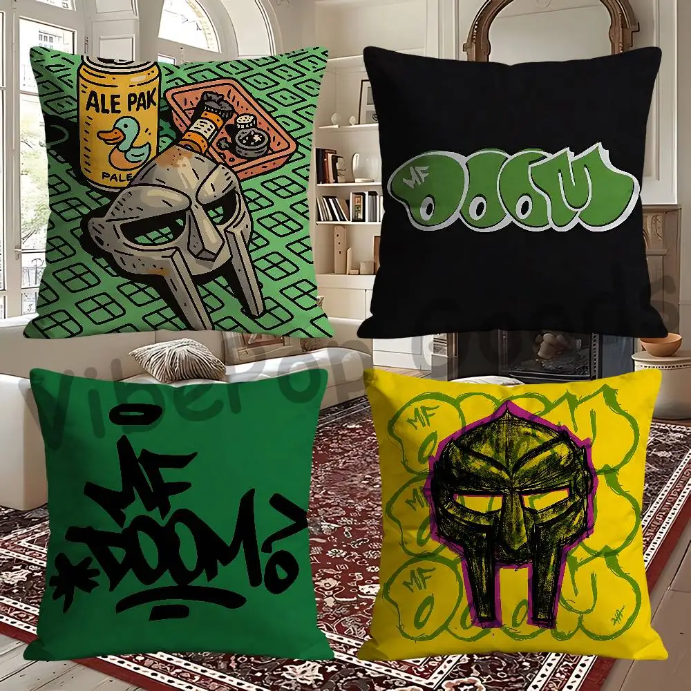 M-MF D-DOOM Rapper Double Sided Print Soft Throw Pillow Cover Washable RV Camper Interior No Insert