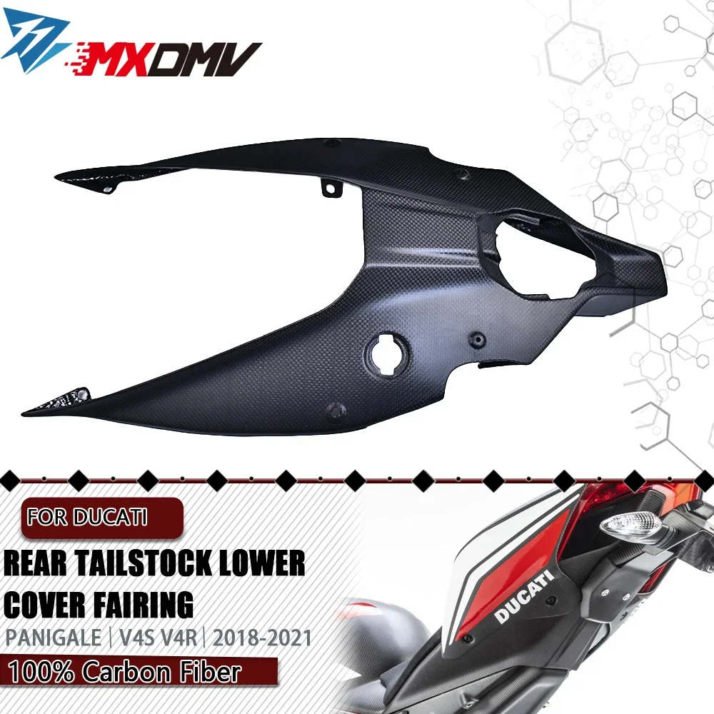 

For DUCATI Panigale V4 V4S V4R 2018-2022 Carbon Fiber Rear Tail Seat Under Bottom Cover Fairing Motorcycle Undertail Guard