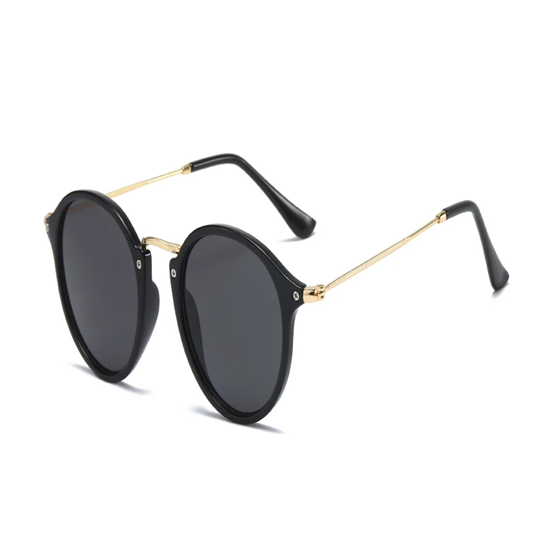 New sunglasses for men and women with the same sunglasses sunglasses driver's sunglasses retro round frame Prince mirror