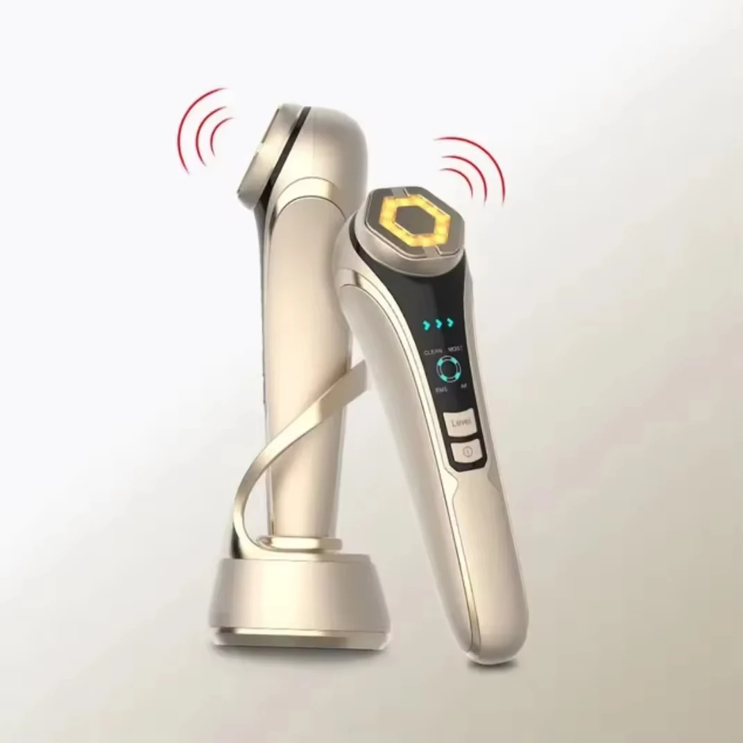 Handheld RF Huidverstrakking Apparaat Anti-Rimpel Gezichtslifting Oogmassage Oplaadbaar Schoonheidshulpmiddel voor thuisgebruik voor verjonging