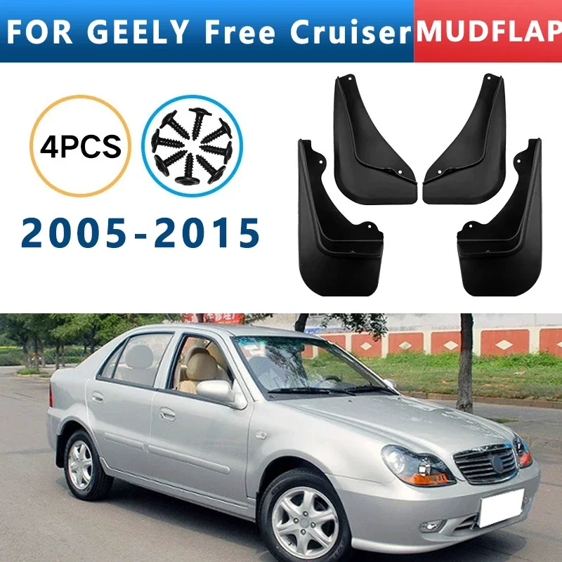 

Mud Flaps Fit for GEELY Free Cruiser 2005-2015 2006 2007 2008 Mudguards Tire Fenders Splash Proof Accessories Wheel Guards 4ps