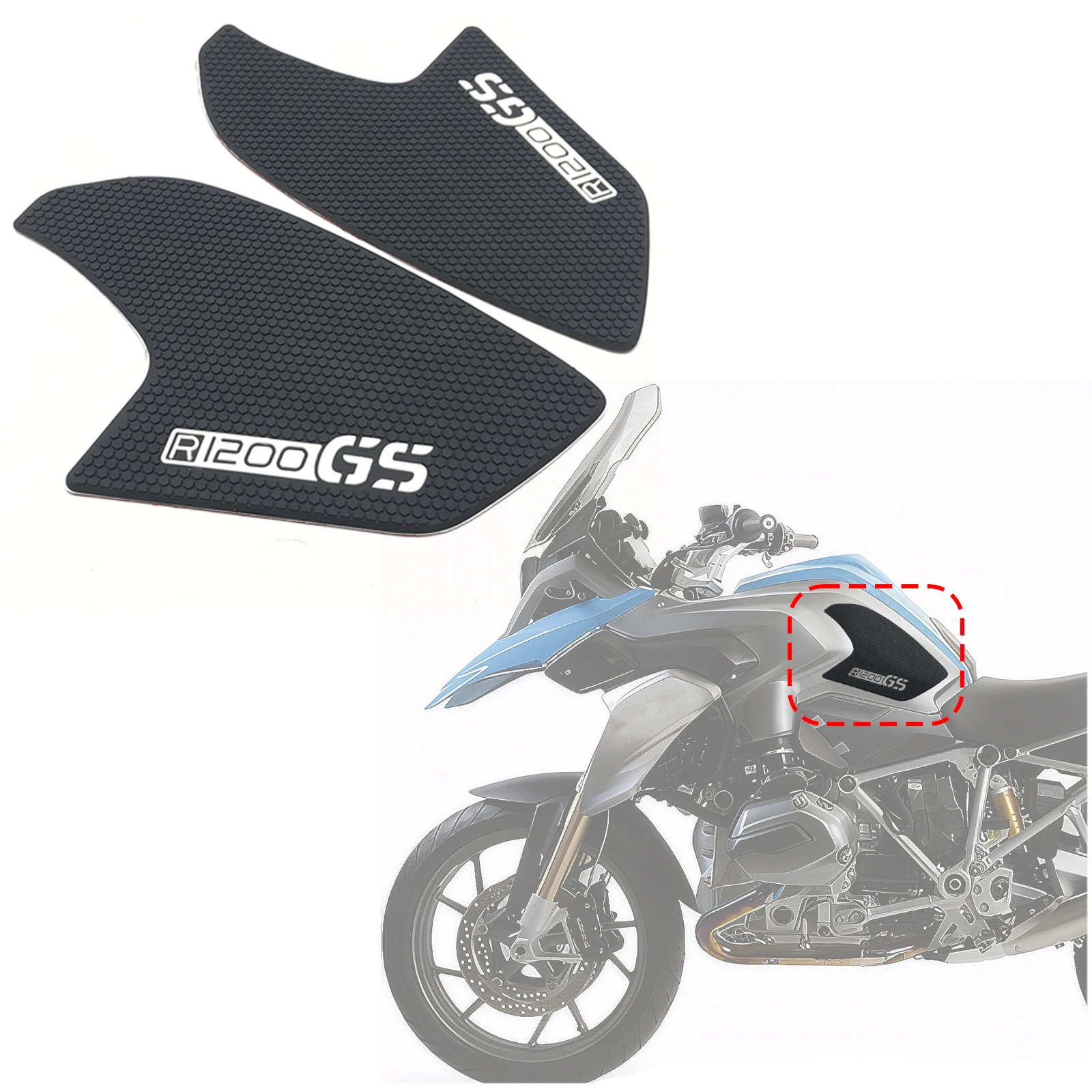 Pegatina antideslizante para tanque de gasolina de motocicleta, almohadillas antideslizantes para tanque de combustible de rodilla lateral para bmw R1200gs r1200 gs lc 2013 - 2016