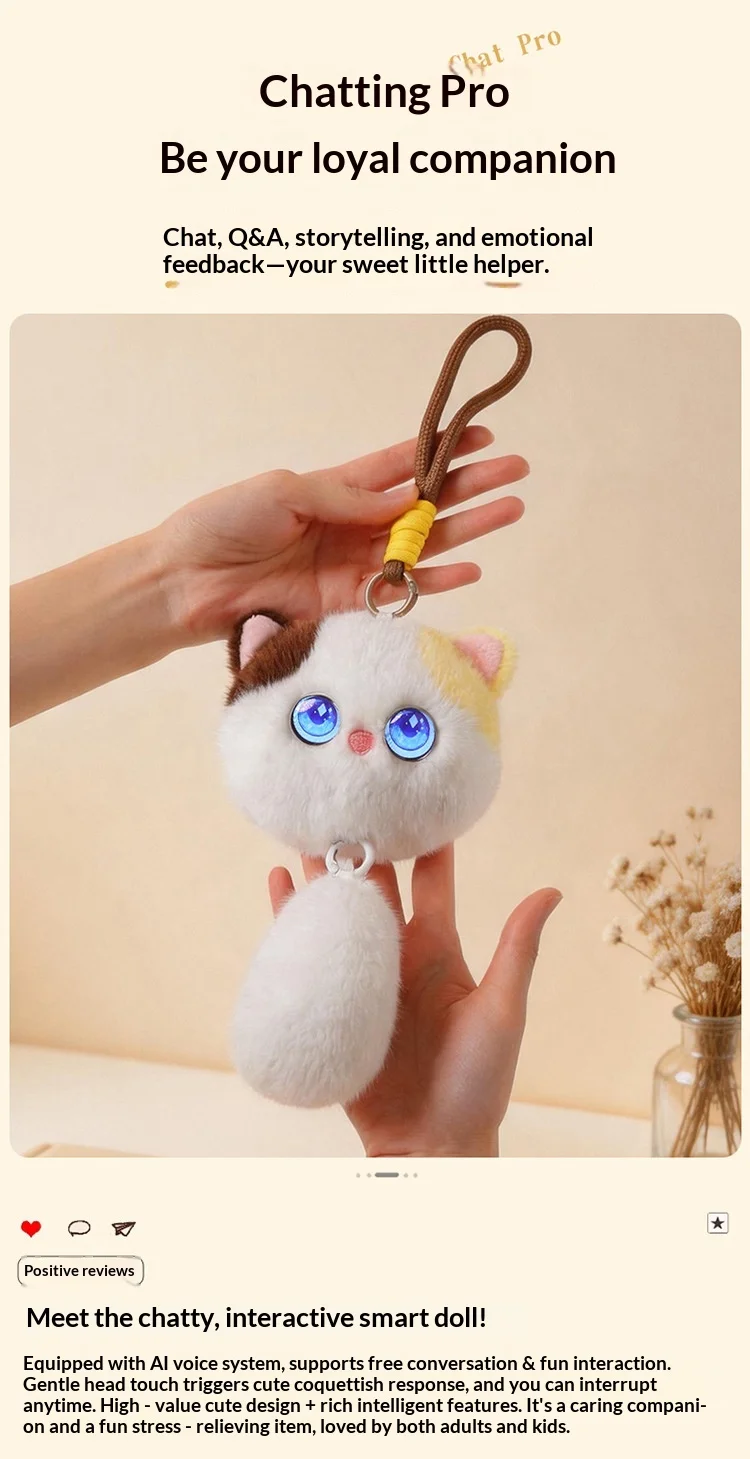 Compact AI cat toy on a desk