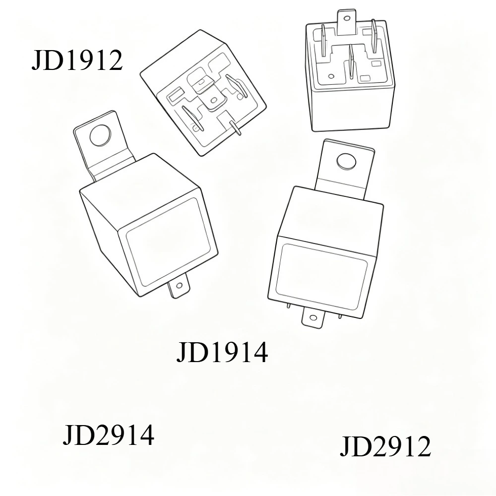 JD1912 JD1914 JD2912 JD2914 Automotive relay harness 40A 12V 24V 4pin 5PIN SPST harness socket For car Truck van Motorcycle Boat