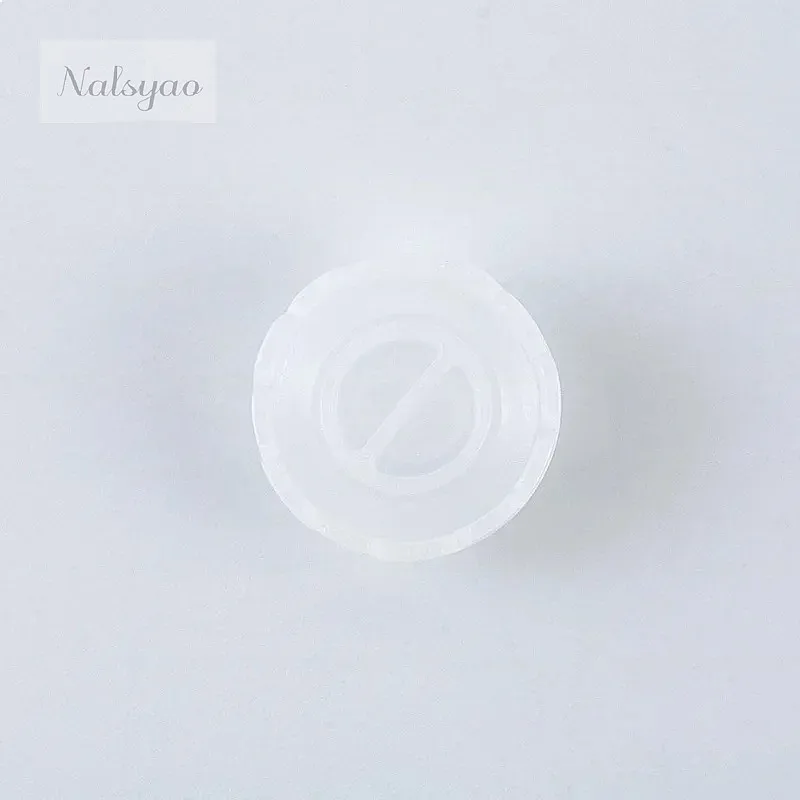 100pc False Eyelashes Graft Rapid Blooming Flowering Glue Cup Eyelash Glue Ring Holder 2 in 1 Camellia Eyelash Extension