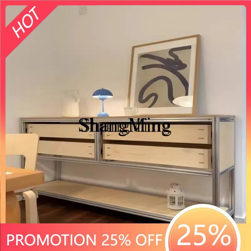 

SM home simple modern living room wall locker aluminum dining side home storage porch cabinet