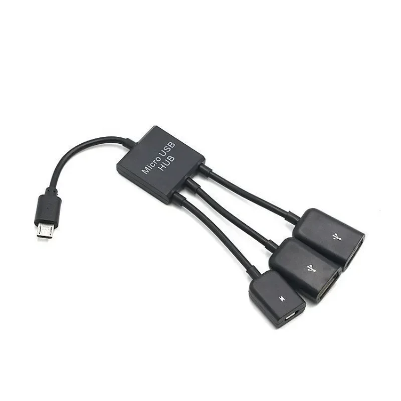 3 в 1 Micro USB Type C HUB «папа-мама» двойной USB 2.0 хост-адаптер OTG кабель для смартфона, компьютера, планшета, 3 порта