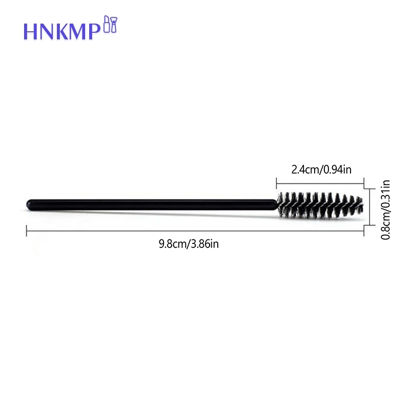 50 Stuks Glanzende Wegwerp Wimper Borstel Applicator Wands Krultang Mascara Wenkbrauw Make-Up Tools Kam Toverstokken Spoelen Borstels