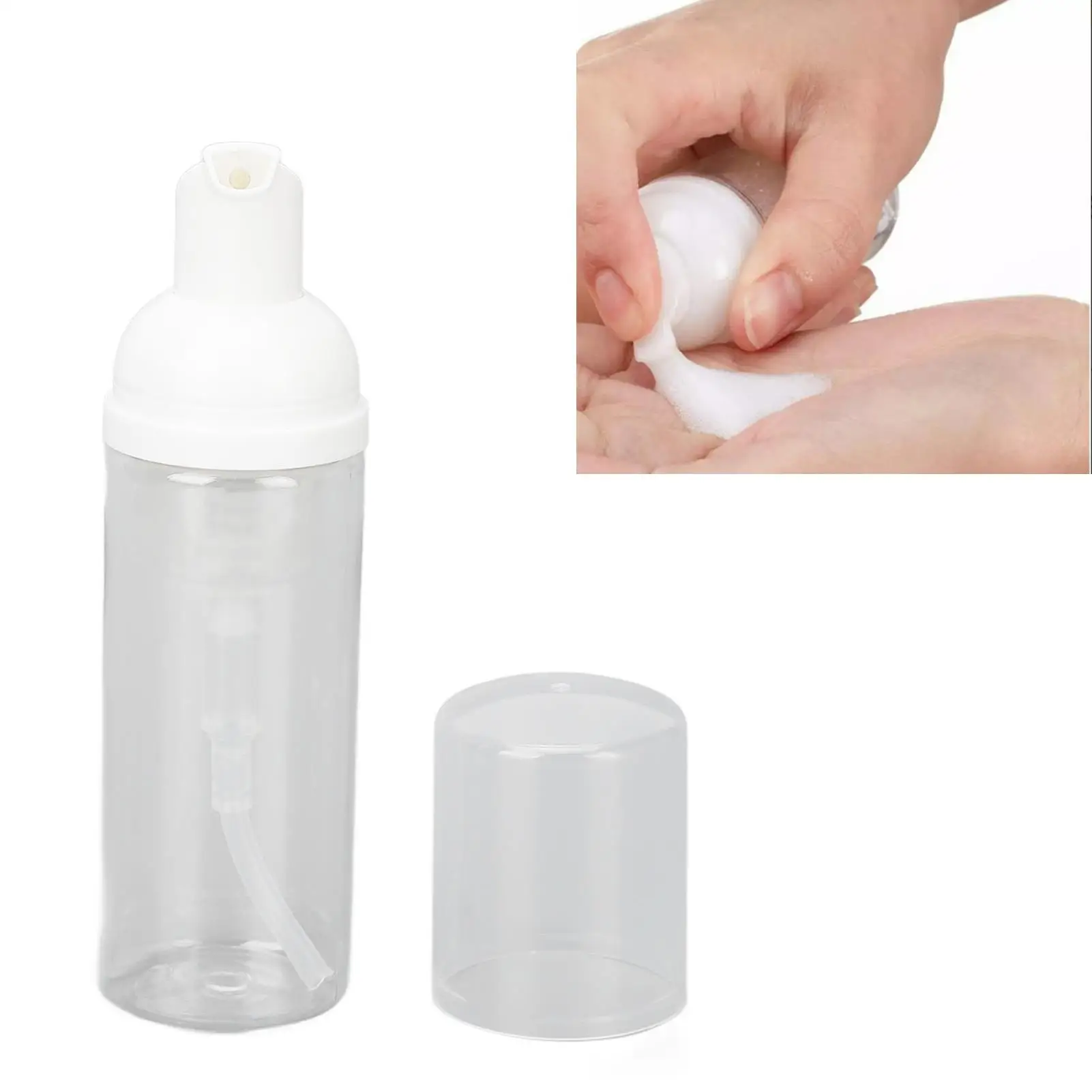 Set di 20 flaconi con pompa per dispenser di schiuma da viaggio da 50 ml, contenitori trasparenti ricaricabili a tenuta stagna per sapone liquido e disinfettante per le mani