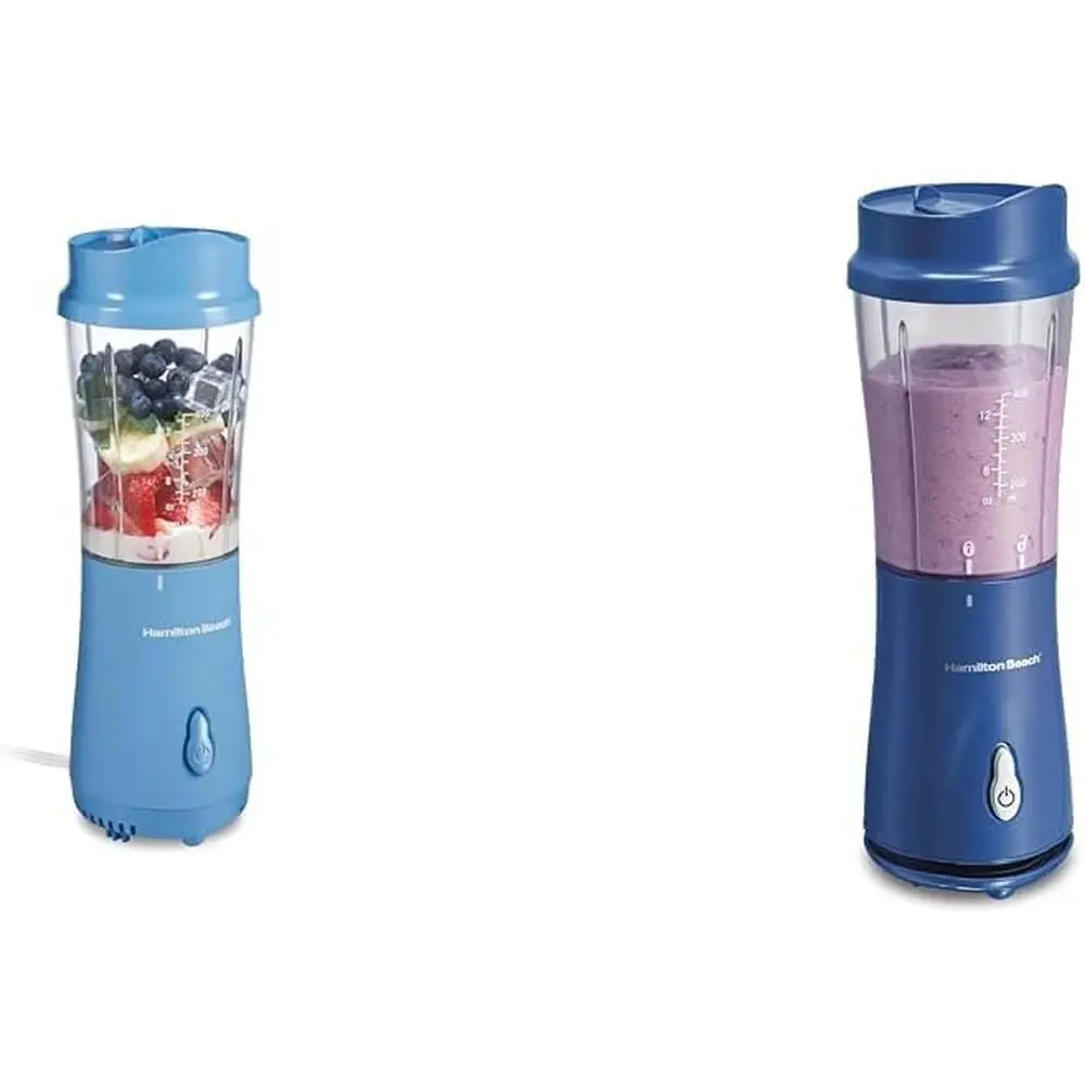 خلاط محمول للعصائر يهز وتكسير الثلج مع كوب سفر خالٍ من مادة BPA سعة 14 أونصة بلمسة واحدة وسهل التنظيف