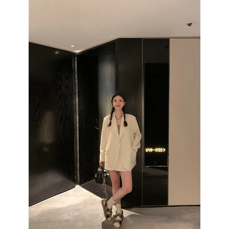 

Early Spring Cool Sensation Women's Suit Jacket Slimming Fashionable Long Sleeve High Waist Two-Piece Set Ideal for Women