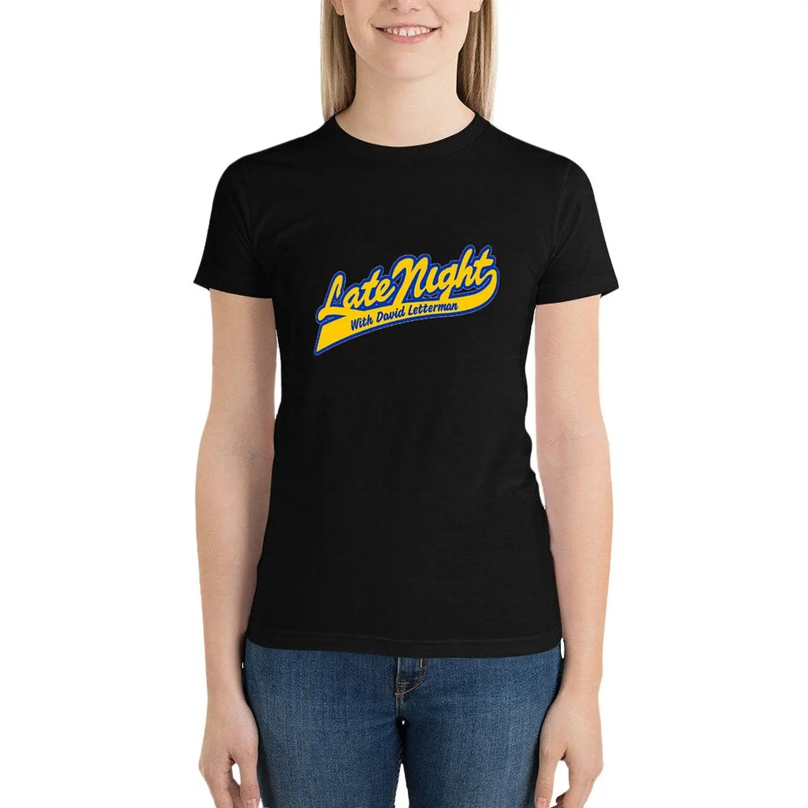 Late Night With David Letterman Shirt T-Shirt summer tops plus sizes summer top quick drying spring clothes Women 2024